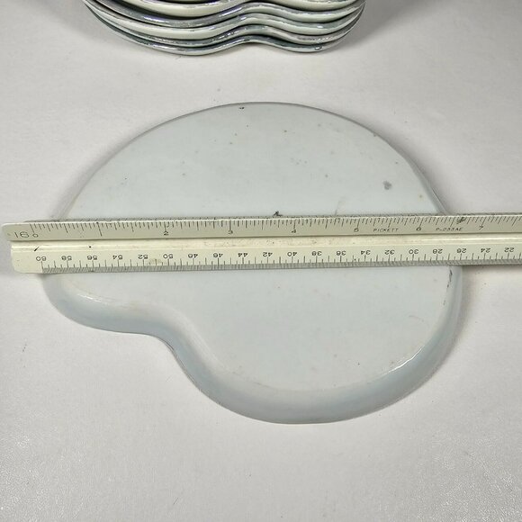 Set of 9 Sushi Plates 7" Serving Tray w/ Sauce Ring - Bird Floral Made in Japan - Picture 6 of 9